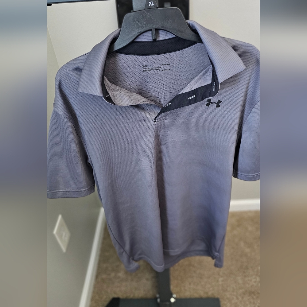 Under Armour Gray Polo Golf Shirt